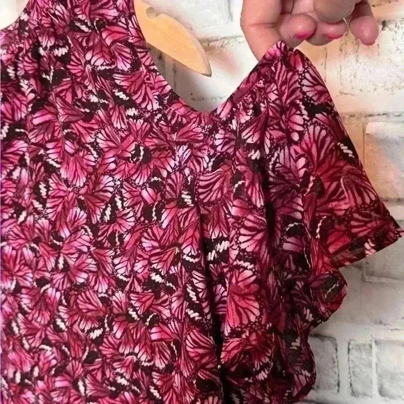 Michael Kors‎ Pink Cold Shoulder Blouse - Picture 3 of 9